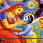 lord krishna open mouth universe image