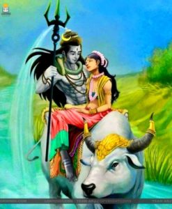 Lord Shiva with Parvathi